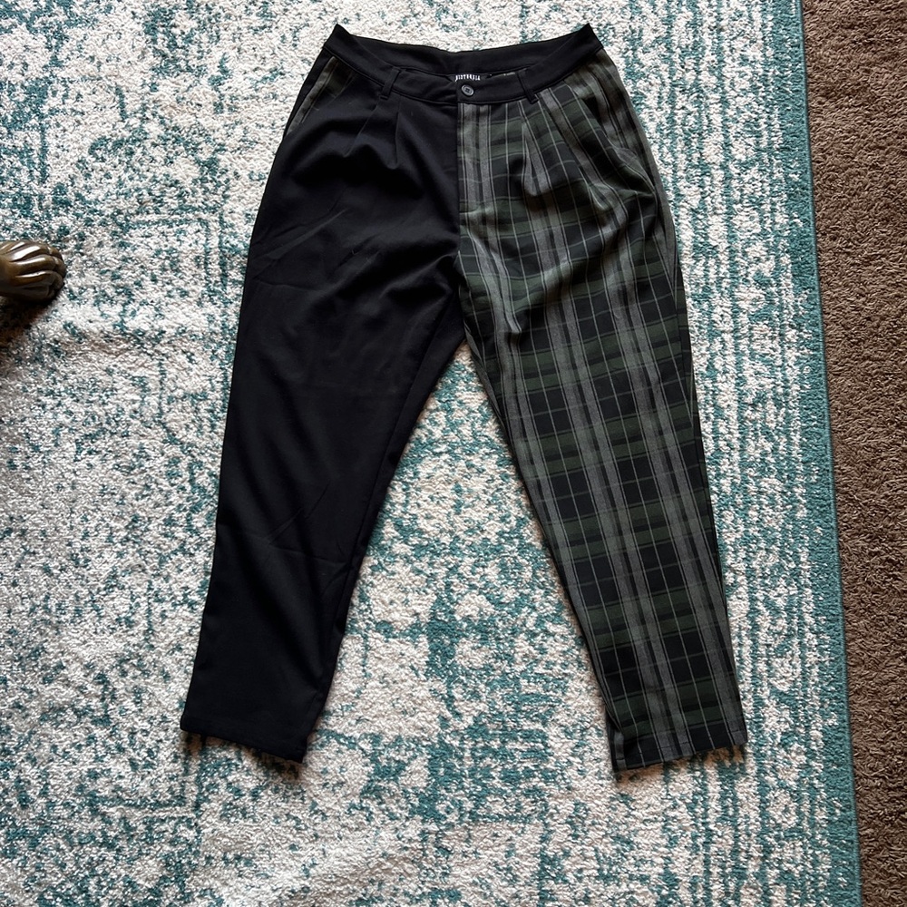 Disturbia Checkmate High Waist Tapered Trousers - Picture 2 of 6